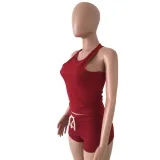 Summer Sports Two Piece Shorts Set