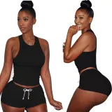Summer Sports Two Piece Shorts Set