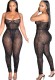Sexy Black Leopard Two Piece See Through Jumpsuit