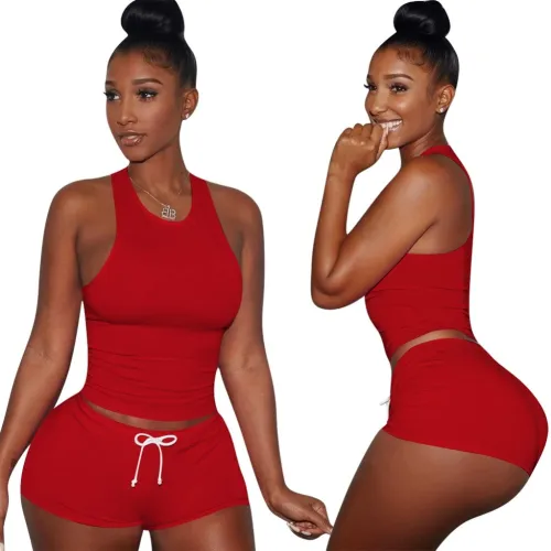 Summer Sports Two Piece Shorts Set