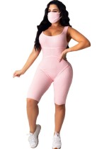 Summer Fitness Bodycon Rompers con ropa facial