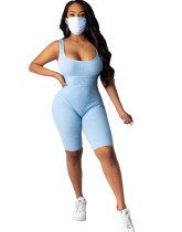 Summer Fitness Bodycon Rompers con ropa facial