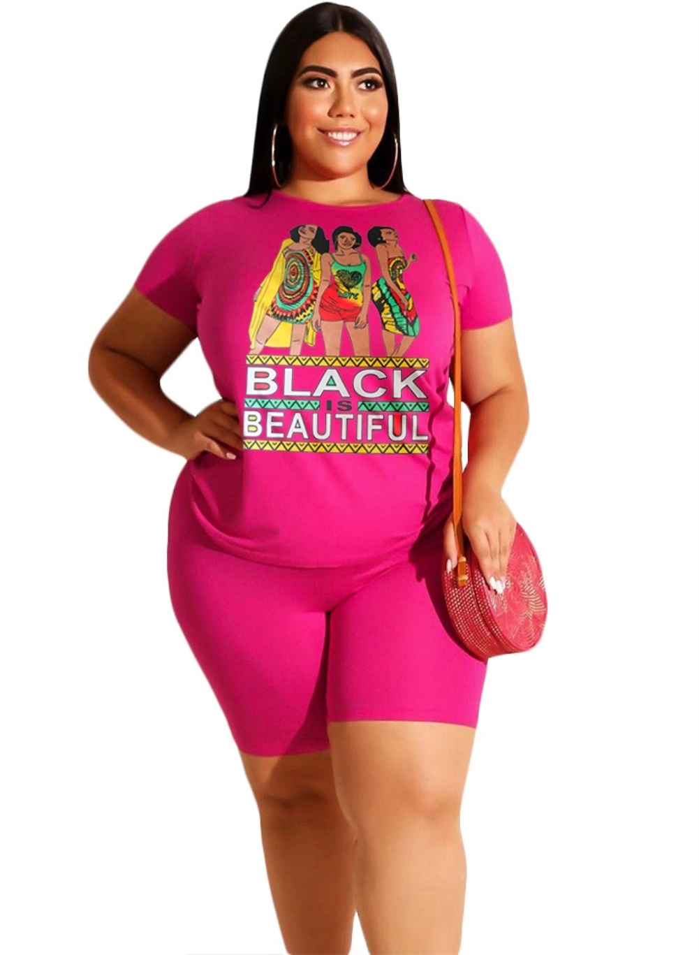 plus size summer short sets