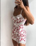 Summer Sexy Floral Straps Mini Dress