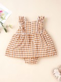 Baby Girl Summer Plaid Rompers