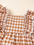 Baby Girl Summer Plaid Rompers