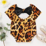 Baby Girl Summer Leopard Rompers