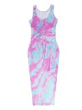 Summer Tie Dye Sleeveless Long Dress