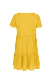 Summer V-Neck Floral Short Chiffon Dress
