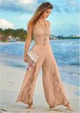 Summer Fit and Flare Strapless Jumpsuit