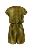 Summer O-Neck Plaid Short Dress