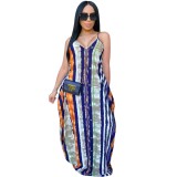 Multi Color Straps African Long Maxi Dress