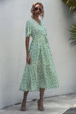 Summer V-Neck Floral Long Dress