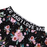 Kids Girl Summer Floral Two Piece Skirt Set