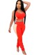 Summer Sexy Contrast Two Piece Bodycon Pants Set