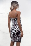 Summer Leopard Straps Mini Dress
