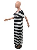 Summer Stripes Slit Long Dress