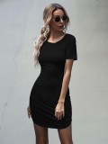 Summer Black Tight Shirt Dress