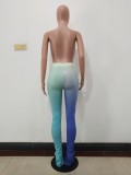 Sexy High Waist Gradient Stacked Leggings