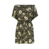 Casual O-Neck Floral Leisure Rompers