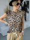 Summer Leopard O-Neck Shirt
