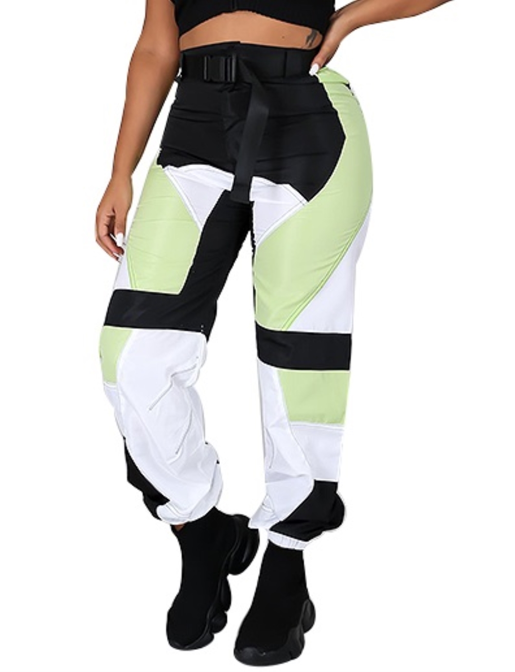 high waist track pants