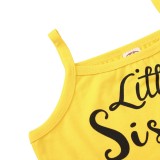 Kids Girl Summer Print Two Piece Skirt Set