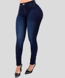 Sexy High Waist Tight Simple Jeans