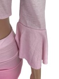 Sexy Two Piece Off Shoulder Gradient Midi Skirt Set