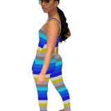 Sexy Colorful Straps Bodycon Jumpsuit