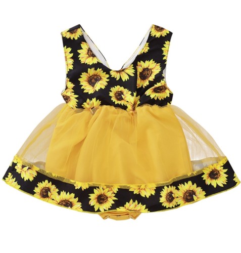 Baby meisje zomer bloemen verjaardag jurk