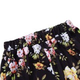 Kids Girl Summer Floral Two Piece Shorts Set