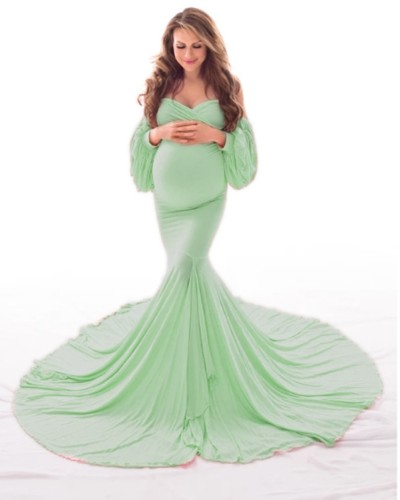 Maternity Plain Color Sweetheart Mermaid Wedding Dress