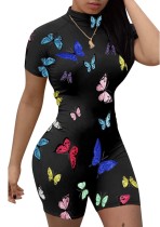 Mamelucos ajustados de verano de mariposa sexy