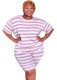 Plus Size Summer Striped Two Piece Shorts Set