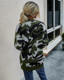 Autumn Leopard Long Pocket Sweater Coat