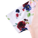 Kids Girl Summer Two Piece Floral Shorts Set