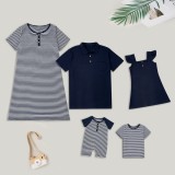 Summer Family Todder Boy Striped Rompers