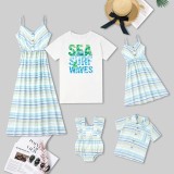 Summer Family Girl Stripes Strap Dress