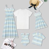 Summer Family Mommy Stripes Strap Dress