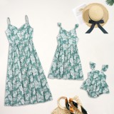 Summer Family Mommy Floral Strap Dress