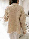 Fall Plain Button Up Knitted Coat