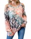 Fall Tie Dye Halter Shirt with Sleeves