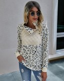 Autumn Leopard Print Plush Pullover
