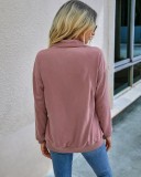 Autumn Plain Pocket Zipper Shirt