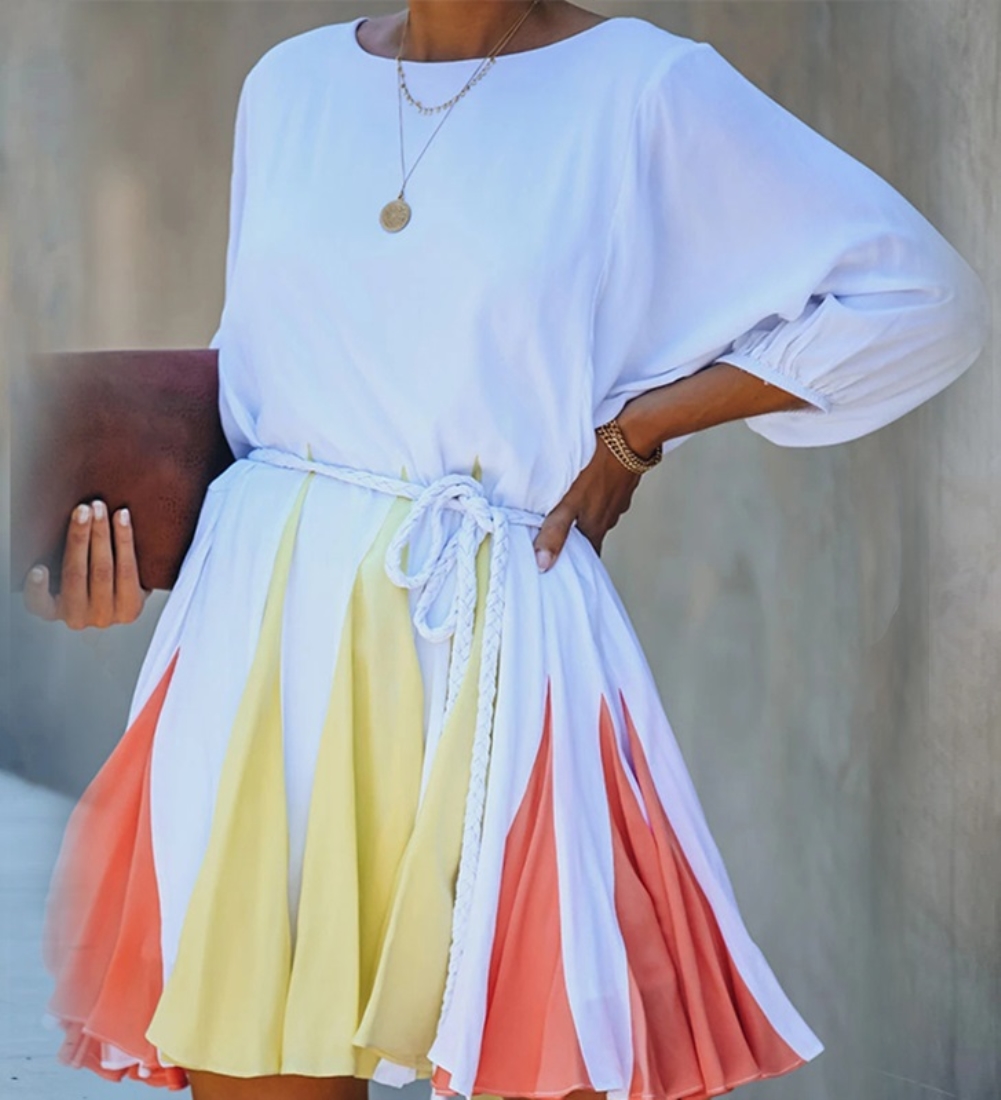 colorful skater dress