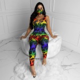 Sexy Leopard Colorful Sleeveless Bodycon Jumpsuit
