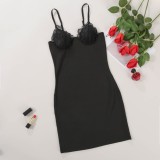 Sexy Black Strap Sleeping Dress