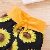 Baby Girl Autumn 3 Piece Print Pants Set