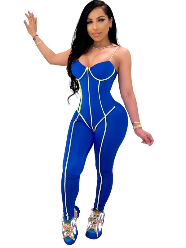 Sexy Push Up Strap Bodycon Jumpsuit